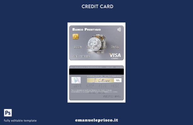 modello di carta visto Angola Banco Prestigio, S.A. in stile verificato
